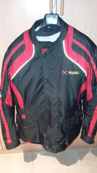 Chaqueta de Moto Maro Negra y Roja