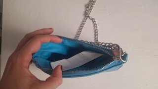 Bolso Stradivarius Efecto Serpiente Azul
