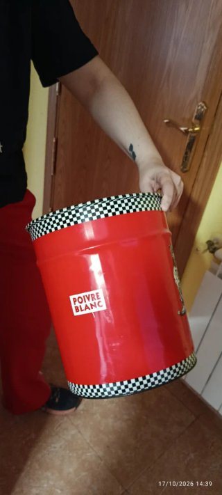 Paragüero Metálico Poivre Blanc Rojo