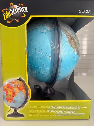 Globo Terráqueo Iluminado con Doble Cartografía
