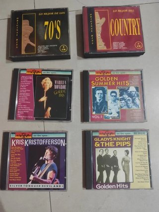 Lote 6 Packs CDs Música Country, Soul,...