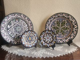 Lote 4 Platos Cerámica Granadina Armilla