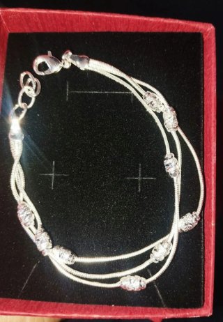 Pulsera Bañada en Plata de Ley