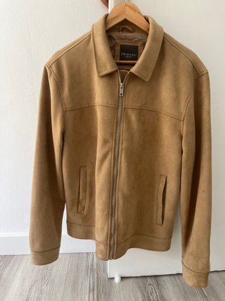 Cazadora de piel Primark Beige Talla M