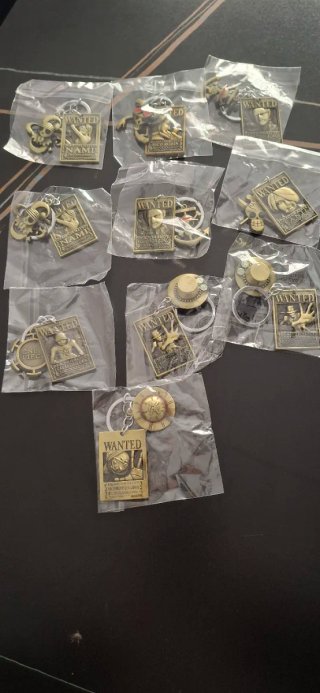 Set de 10 Llaveros One Piece de Metal