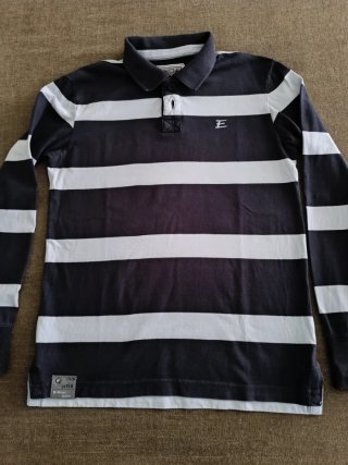 Polo Esprit de rayas azul marino y azul claro