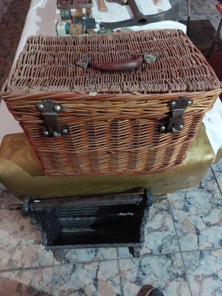 Cesta de Mimbre Antigua Grande