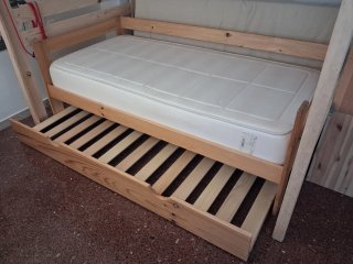 Cama Nido Lufe de Madera 90x190 con colchón