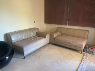 Set de 2 Sofás Beige