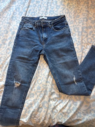 Pantalón Vaquero Azul Pull&Bear Talla S