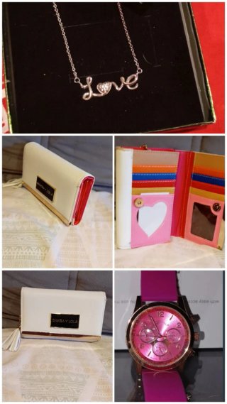 Lote Bimba y Lola: Collar, Cartera y Reloj.