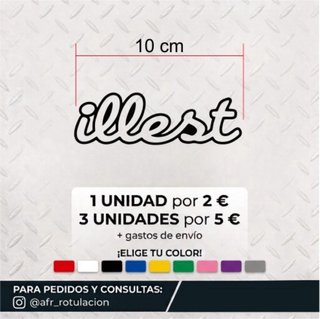 Pegatina Illest 10 cm