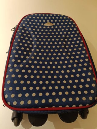 Maleta de Tela con Estampado de Lunares