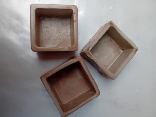 Portavelas Cuadradas de Cerámica