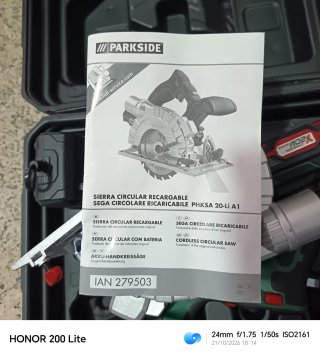 Sierra Circular Parkside PHKSA 20-Li A1