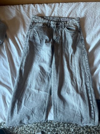 Pantalón Vaquero Gris Bershka