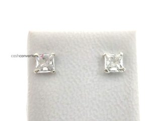 pendientes plata 925mm con piedra con circonita