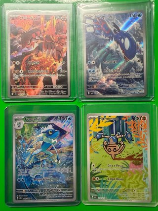 Lotto 4 Carte Pokémon: Kyogre, Groudon, Frogadier