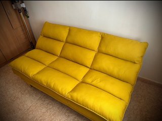 Sofá Cama 2 Plazas Amarillo