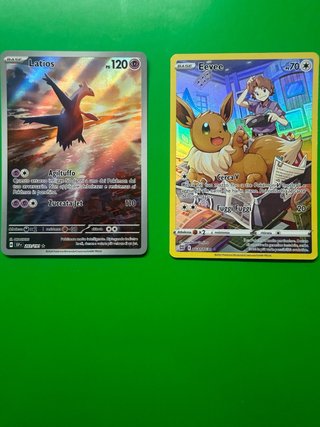 Carte Pokémon Latios AR e Eevee TG11
