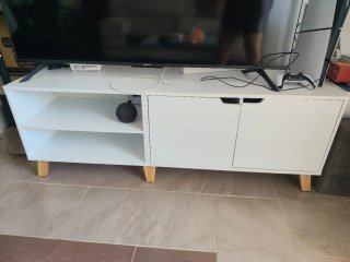 Mueble de TV VASAGLE Blanco 140 cm largura