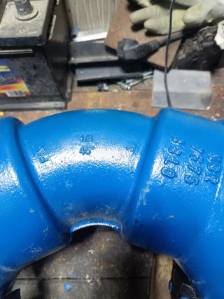 Codo de Hierro Fundido 100mm 45°
