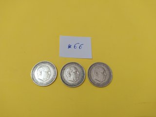 3 MONEDAS 5 PESETAS 1957 *66