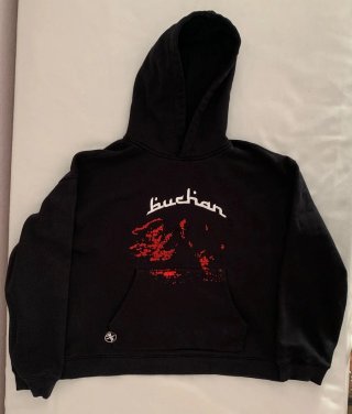 Sudadera Buchan Negra Oversize Talla XL Arabe