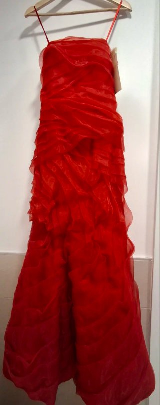 Vestido de fiesta Manon rojo pasión (Talla 12)