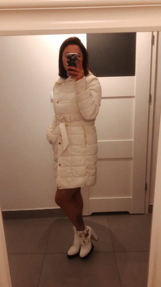 Abrigo Impermeable Mojito Blanco Talla 36