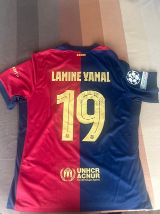 Camiseta FC Barcelona Lamine Yamal Firmada XL