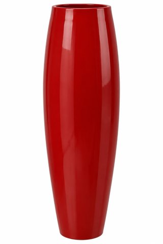 Jarrón de cerámica rojo