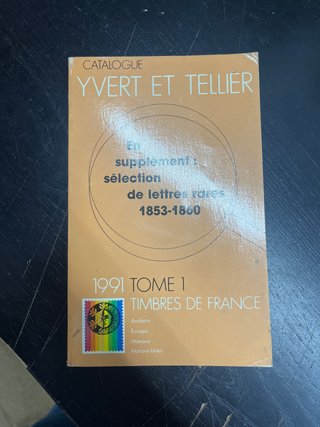 Catálogo Yvert et Tellier 1991 Timbres de France