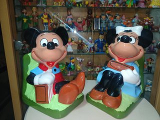 Ocasion 2 huchas ceramica años 80 Mickey  y Minnie