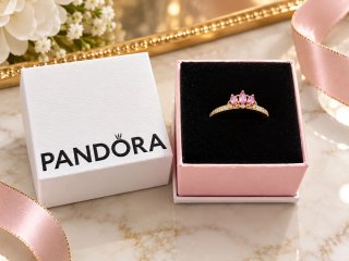 Anillo Pandora Corona Rosa