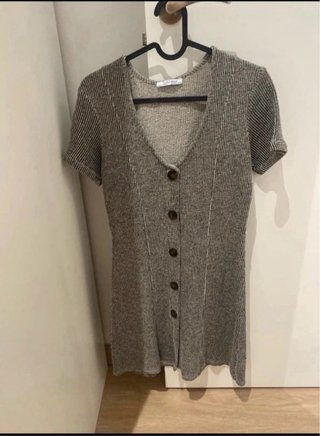 Vestido de punto gris