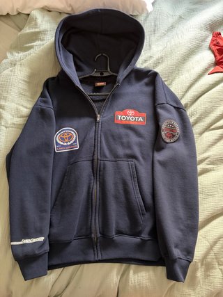 Sudadera Toyota con Cremallera Azul