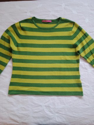 Jersey de Rayas Verde y Amarillo Talla L