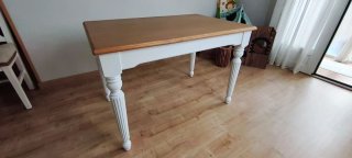 Mesa de Madera Maciza Extensible 120x80 cm