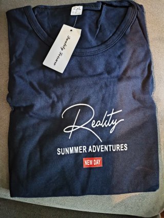 Camiseta Manga Corta Azul Talla XXL