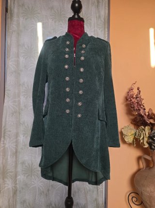 Abrigo Levita de Pana Verde