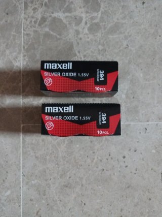 2 Scatole di Batterie Maxell 394 (1.55V)