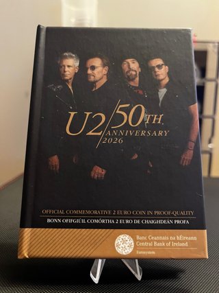 Moneda 2€ Conmemorativa U2 Irlanda 2026