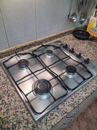 Placa de Gas Butano .  Acero Inoxidable.Marca teka