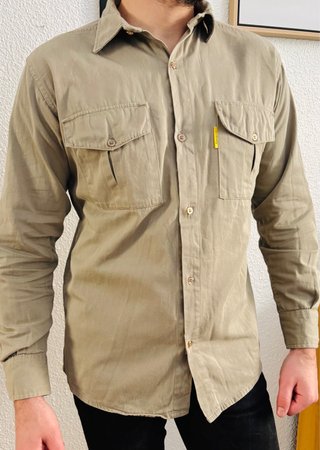Camisa Pampero hombre beige caqui – 100% algodón