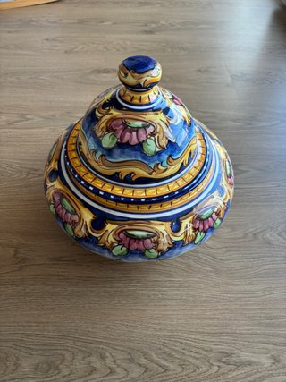 Tibor de cerámica de La Rambla pintado a mano