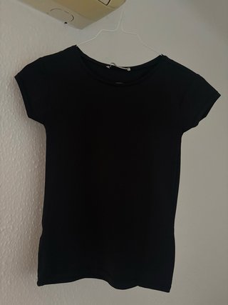 Camiseta manga corta, blanca y negra