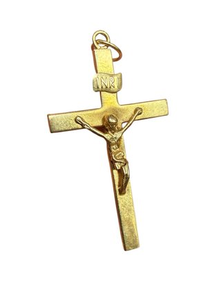 Cruz con Jesucristo de Oro 18k