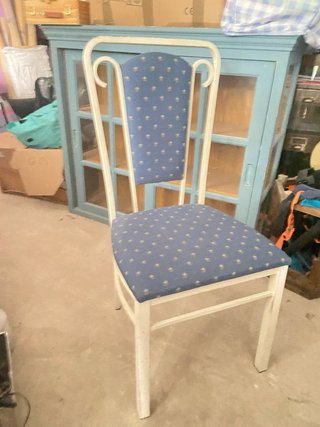 Silla de Forja Blanca y Azul