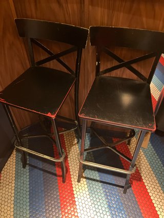 Set de 2 Sillas Altas de Metal